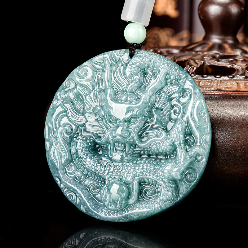 Necklace Pendant - Burmese Jadeite Dragon Pendant Necklace Gifts