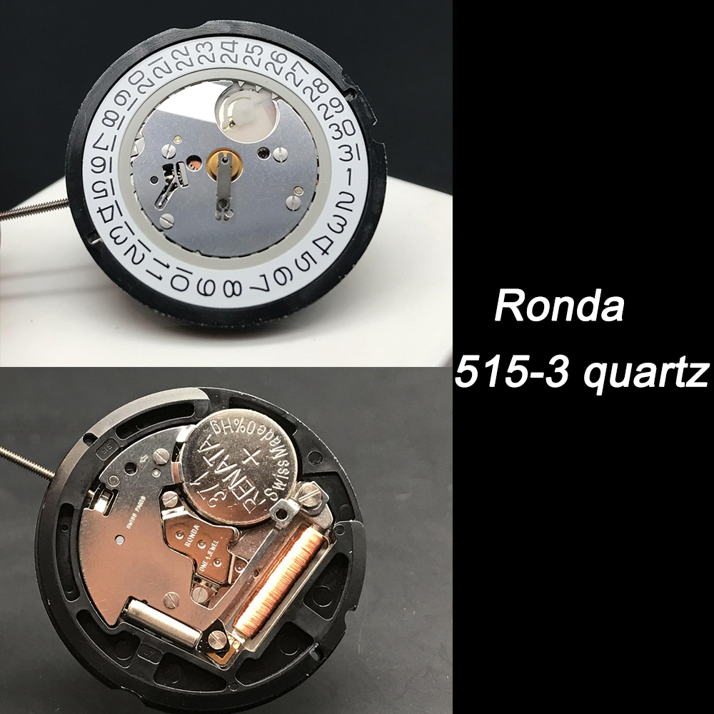 Jewels In Quartz Watches - Wristwatch SW Parts Ronda 515 Quartz