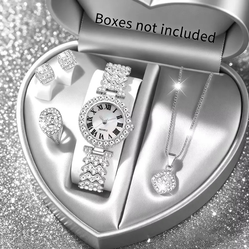 5PCS Luxury Rhinestone Women's - огляд і ціна Jewelry Clasp Watches