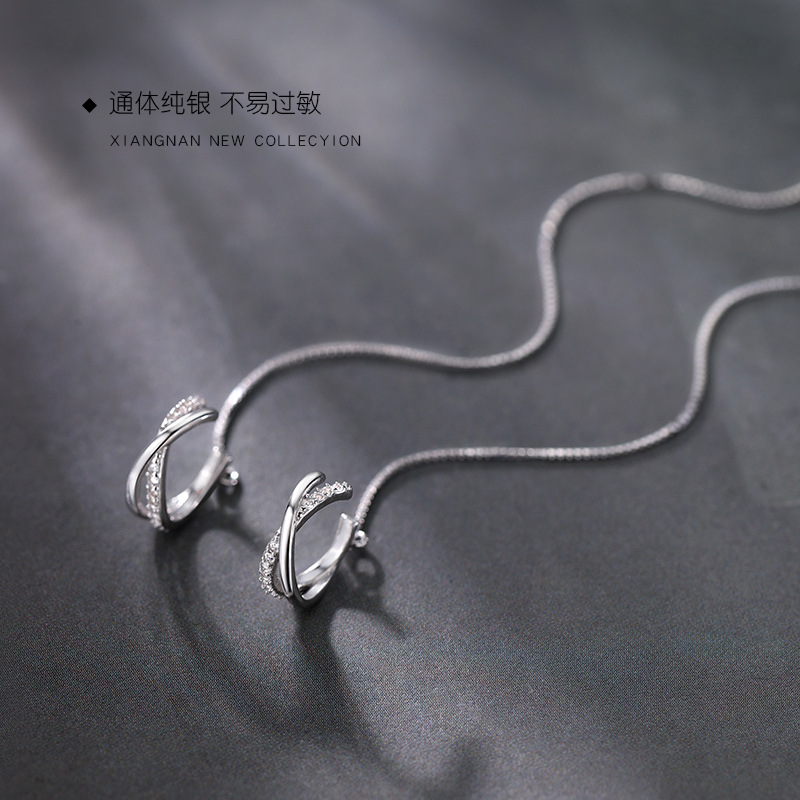 Real 925 Sterling Silver Doubl - огляд і ціна Ear Cuff No Piercing