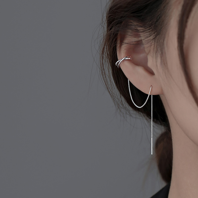 Real 925 Sterling Silver Doubl - огляд і ціна Ear Cuff No Piercing
