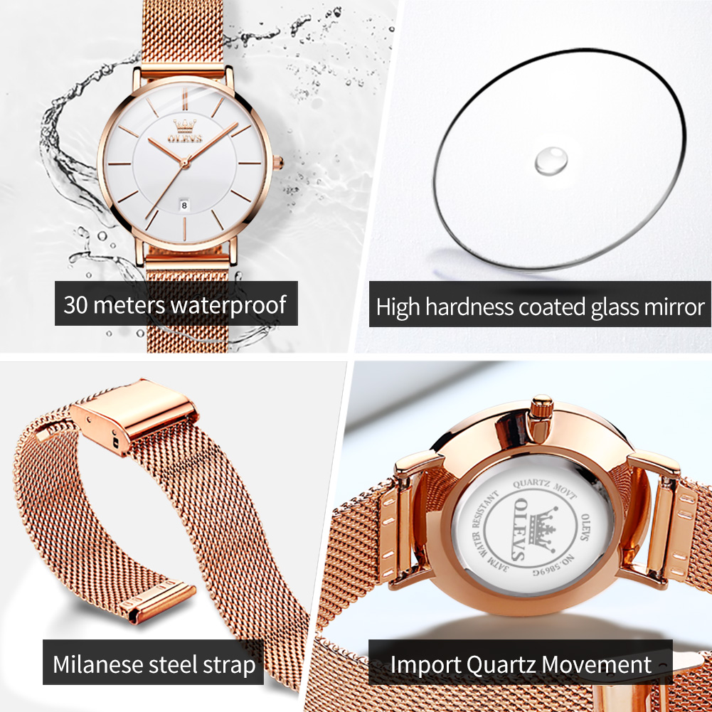 OLEVS Woman Watch 5869 Elegant - огляд і ціна Jewellery Watches