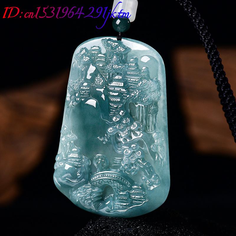 Natural Burmese Jadeite Scener - огляд і ціна Necklace Pendant