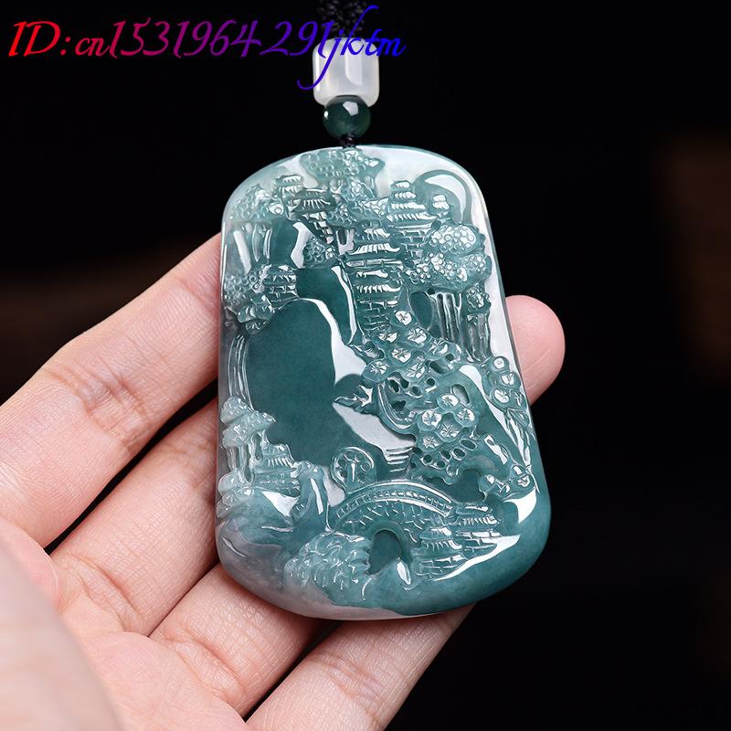 Natural Burmese Jadeite Scener - огляд і ціна Necklace Pendant