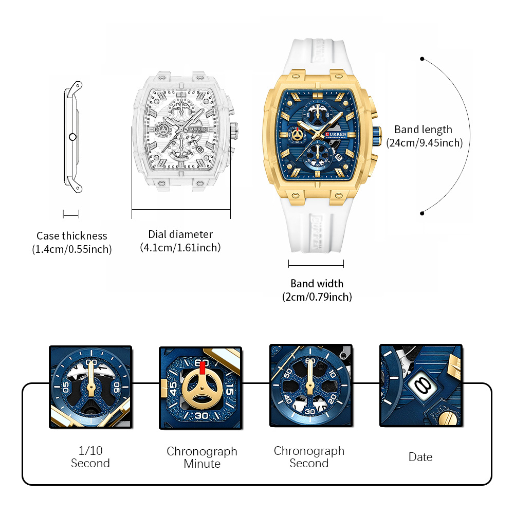 CURREN Luxury Vintage Watch fo - огляд і ціна Jewellery Watches