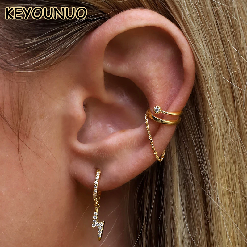 KEYOUNUO Gold Filled Silver Co - огляд і ціна Ear Cuff No Piercing