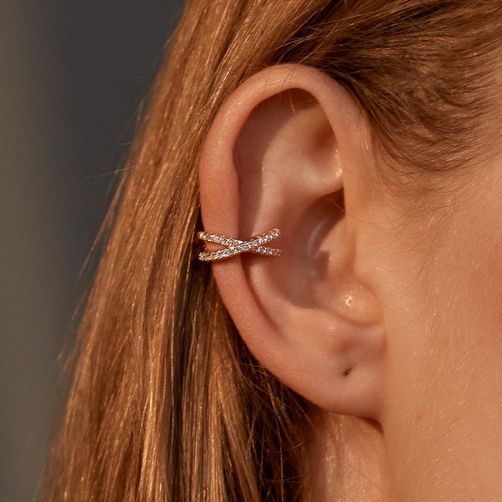 Korean Crystal Ear Clip Earrin - огляд і ціна Ear Cuff No Piercing