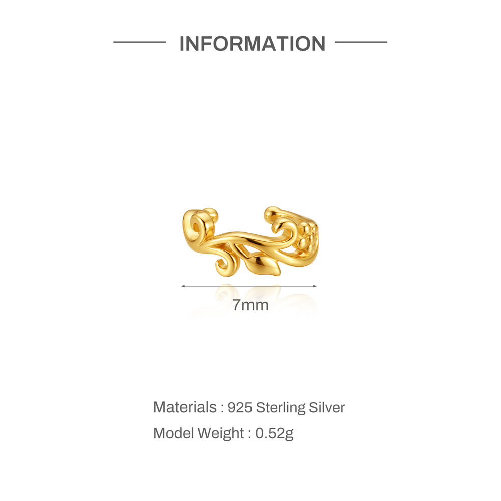 Aide 925 Sterling Silver Gold  - огляд і ціна Ear Cuff No Piercing