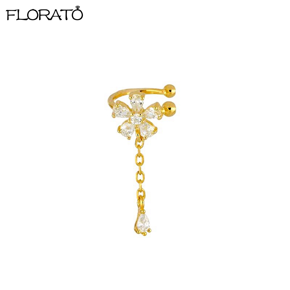 1PCS 18K Gold Earings Clip on  - огляд і ціна Ear Cuff No Piercing