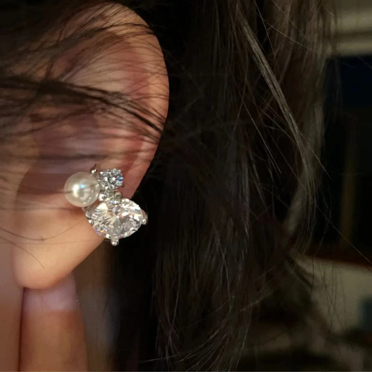 1Pcs Shiny Imitation Pearl Zir - огляд і ціна Ear Cuff No Piercing