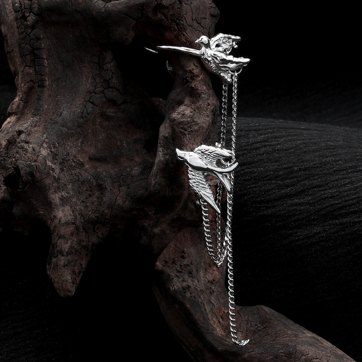 F.I.N.S Bird-Shaped S925 Sterl - огляд і ціна Ear Cuff No Piercing