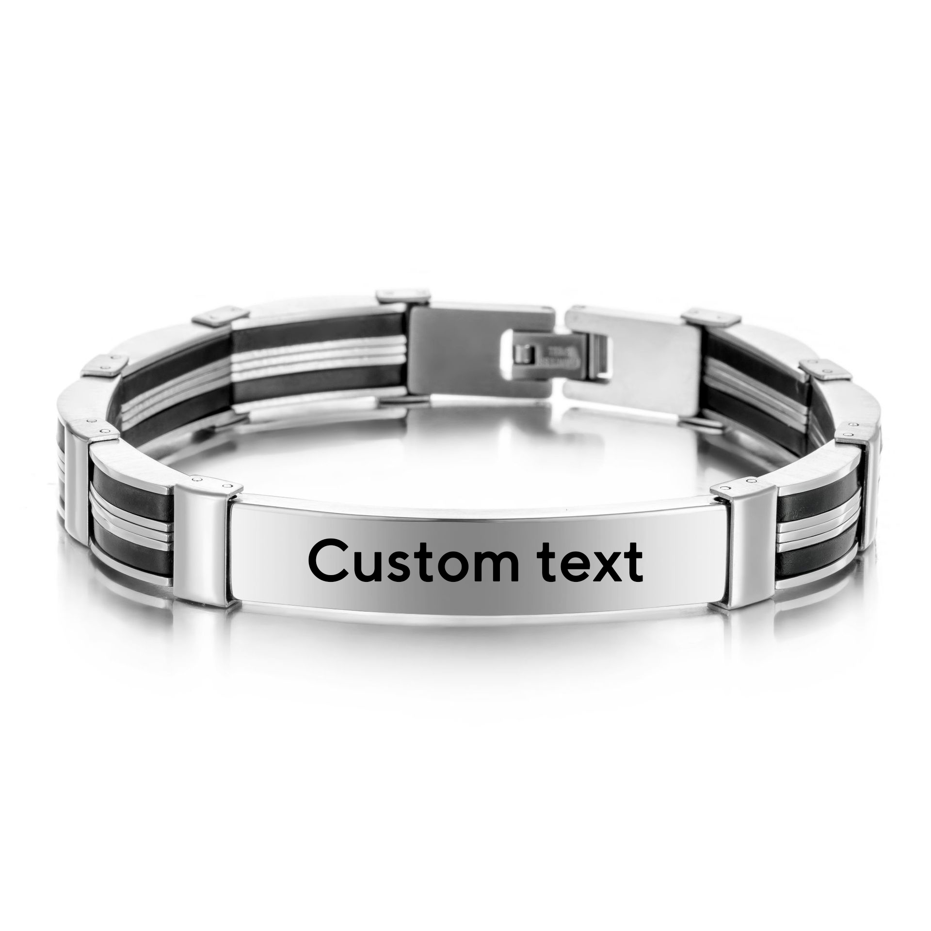 Punk Custom TEXT Name Men Stai - огляд і ціна Jewelry Clasp Watches