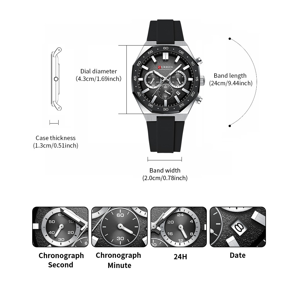 CURREN Fashion Casual Men Spor - огляд і ціна Jewellery Watches