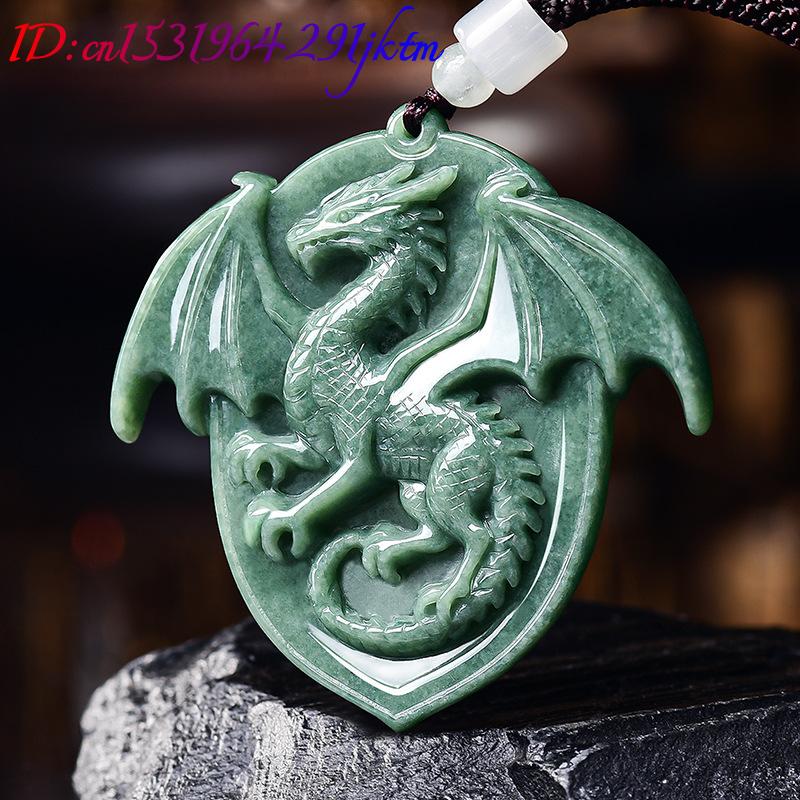 Natural Burmese Jadeite Dragon - огляд і ціна Necklace Pendant