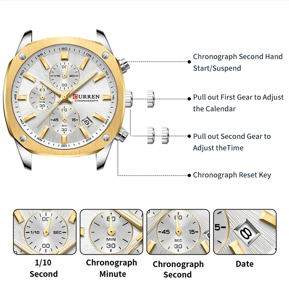CURREN Modern Men's 42mm Sport - огляд і ціна Jewellery Watches