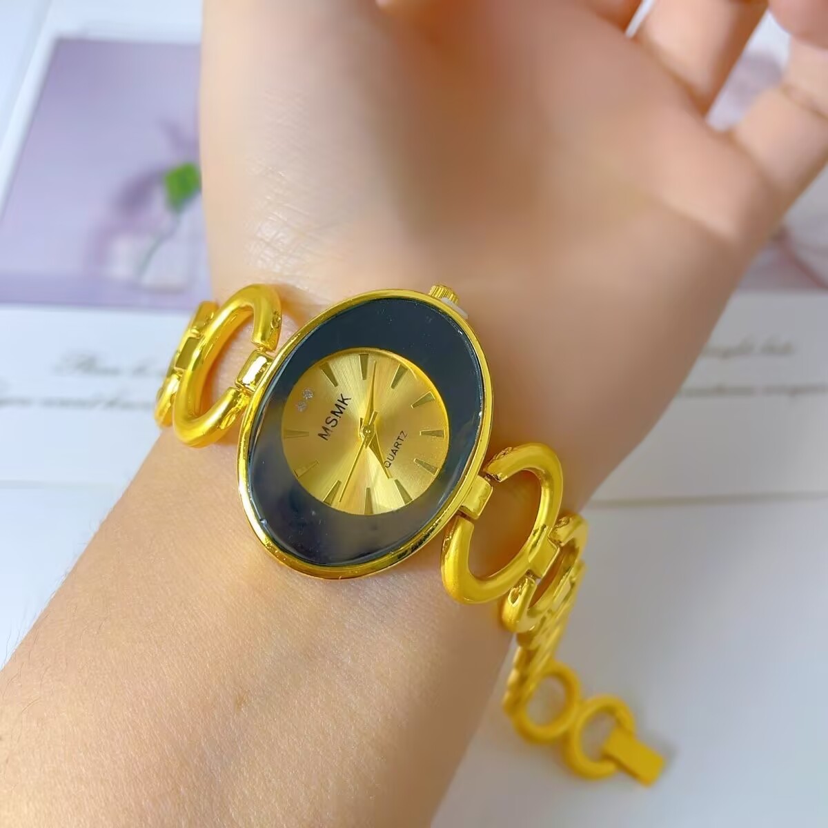 New American 24K Gold Plated W - огляд і ціна Jewelry Clasp Watches